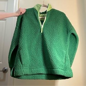 Aerie - Green Sherpa Pullover Jacket